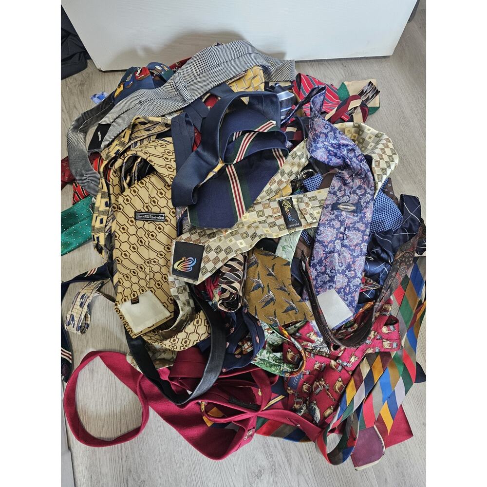 Vintage To Modern Neck Tie Lot Neckties Large Collection Mixed Brands